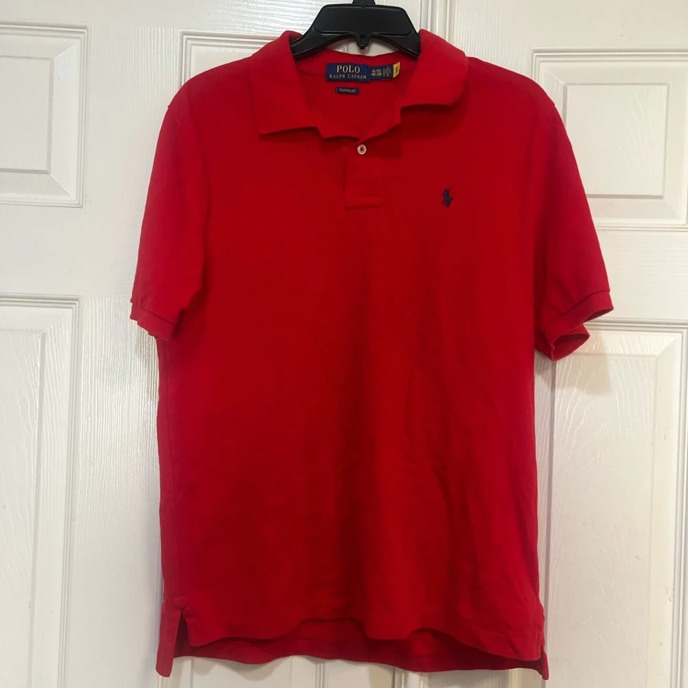 Polo Ralph Lauren Mens XL Classic Fit Short Sleeve‎ Red Rugby Pony